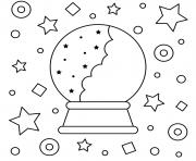 Printable crystal ball coloring pages