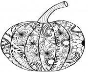 Printable pumpkin for thanksgiving day halloween adult coloring pages