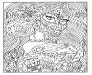 Printable dead girl halloween adult coloring pages