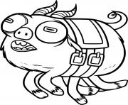 Printable Scary Pig Monster coloring pages