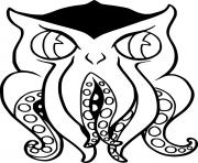 Printable Scary Octopus Monster coloring pages