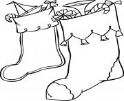 Two Stockings within Gifts coloring pages