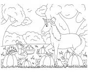Printable turkey brings pumpkin pie unicorn kids thanksgiving day coloring pages