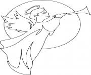 Printable Angel and a Circle coloring pages