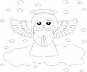 Printable Simple Girl Angel coloring pages