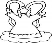 Printable Very Simple Angel coloring pages