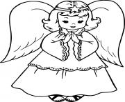 Printable Cute Little Girl Angel coloring pages