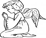 Printable Praying Angel coloring pages