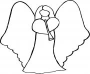 Printable Simple Blank Angel coloring pages