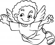 Printable Baby Angel Flying coloring pages