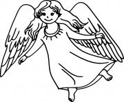 Printable Young Lady Angel coloring pages