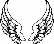 Printable Angel Wings coloring pages