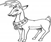 Reindeer with a Medal coloring pages