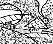 house tree by britto coloring pages