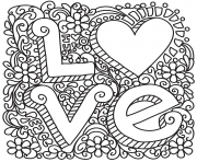 Printable love mandala cute coloring pages