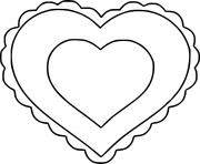 Printable Simple Heart coloring pages