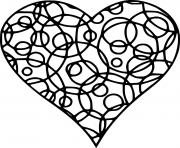 Printable Circles Shaped a Heart coloring pages