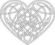 Printable Lines Shaped Heart coloring pages