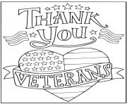 Printable thank you veterans coloring pages