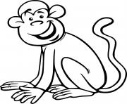 Printable Monkey Smiling coloring pages