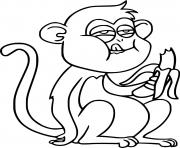 Printable Big Belly Monkey coloring pages