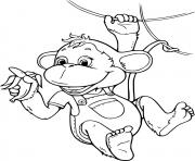Printable Monkey in the Rompers coloring pages