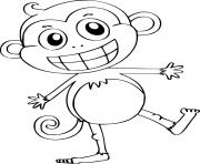 Printable Monkey Laughing coloring pages
