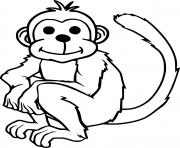 Printable Simple Easy Monkey coloring pages