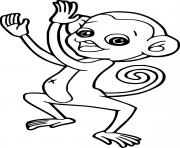 Printable Monkey Dancing and Clapping coloring pages