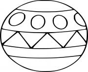 Printable Easter Egg with Fold Lines coloring pages
