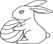 Printable Very Simple Easter Bunny coloring pages