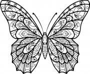 Printable Pretty Butterfly Zentangle coloring pages