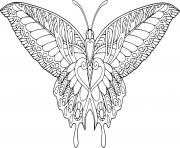 Printable Easy Butterfly Zentangle coloring pages