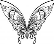 Printable Easy Zentangle Butterfly coloring pages