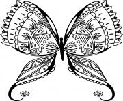 Printable Beautiful Zentangle Butterfly coloring pages