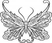 Printable Beautiful Butterfly Zentangle coloring pages