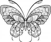 Printable Pretty Zentangle Butterfly coloring pages