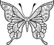 Printable Swallowtail Butterfly Zentangle coloring pages