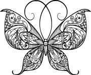 Printable Gorgeous Zentangle Butterfly coloring pages