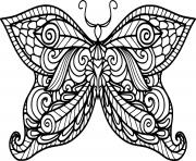 Printable Simple Butterfly Zentangle coloring pages