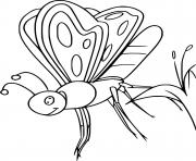 Printable Butterfly Takes Off coloring pages