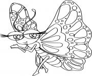 Printable Cute Butterfly Clapping Hands coloring pages