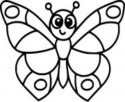 Printable Cute Cartoon Butterfly coloring pages