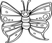 Printable Cute Butterfly Smiling coloring pages