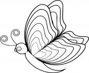 Printable Curved Pattern Butterfly coloring pages