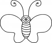 Printable Easy Cute Butterfly coloring pages