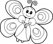 Printable Cute Princess Butterfly coloring pages