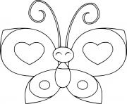 Printable Cute Geometric Butterfly coloring pages