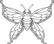 Printable Beautiful Cartoon Butterfly coloring pages