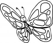 Printable Cute Butterfly with Wings coloring pages